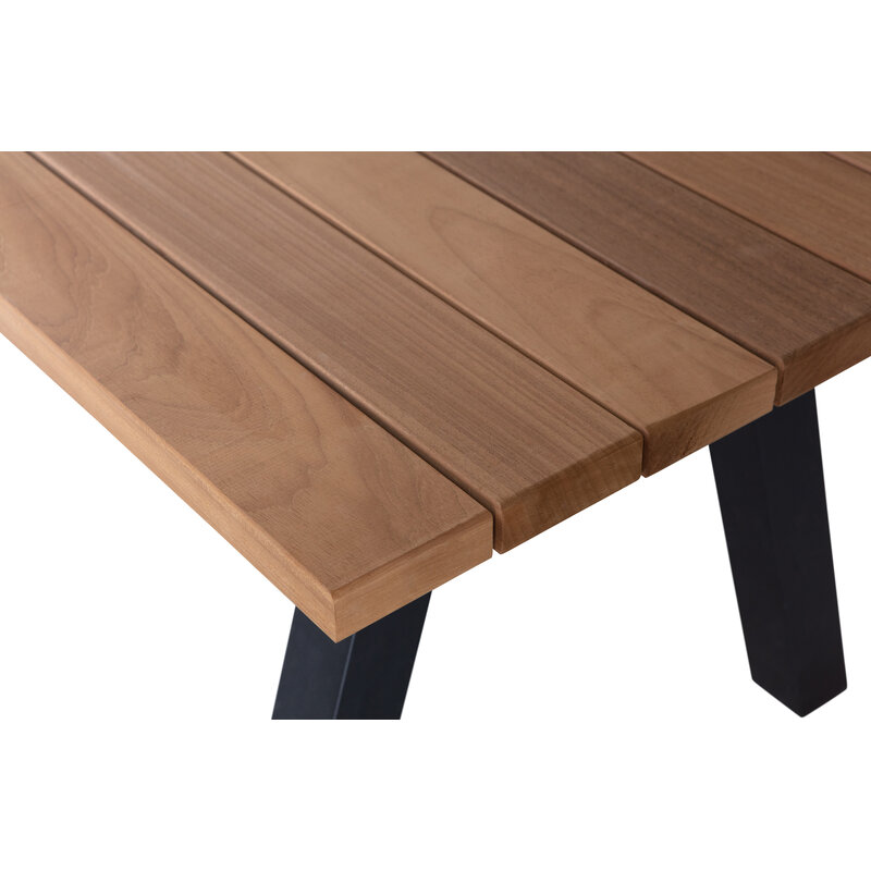 WOOOD-collectie Tablo Outdoor Eettafel Naturel Met A-poot Metaal