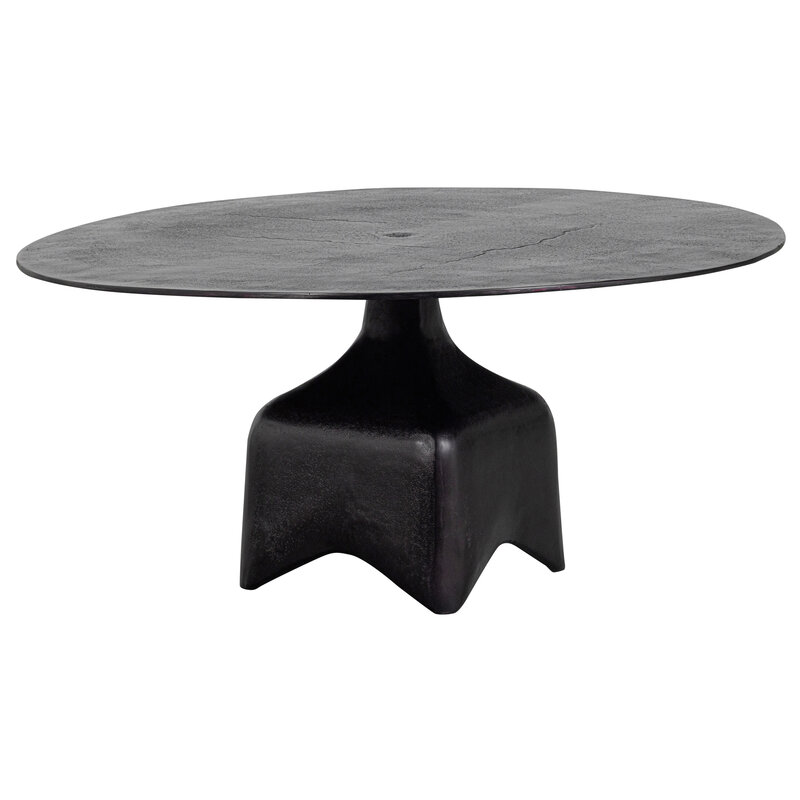 WOOOD Exclusive-collectie Foss Coffeetable Aluminium 40xØ75cm Antique Black / Brown