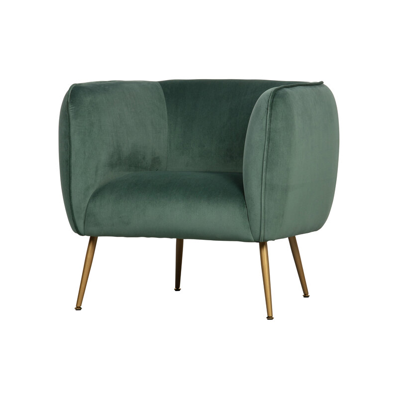 WOOOD-collectie Scout Fauteuil Velvet Groen