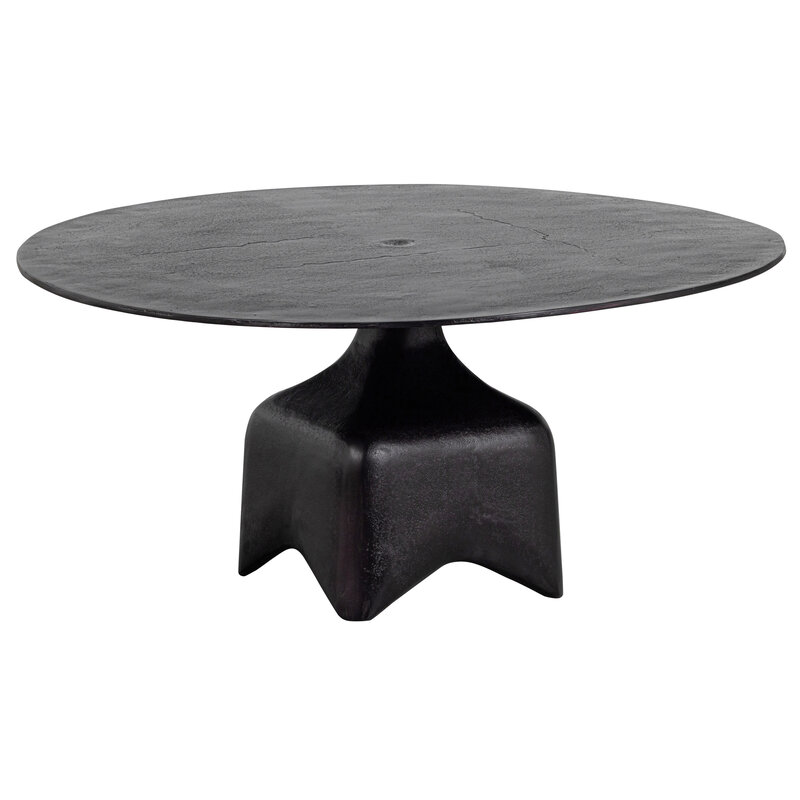 WOOOD Exclusive-collectie Foss Coffeetable Aluminium 40xØ75cm Antique Black / Brown