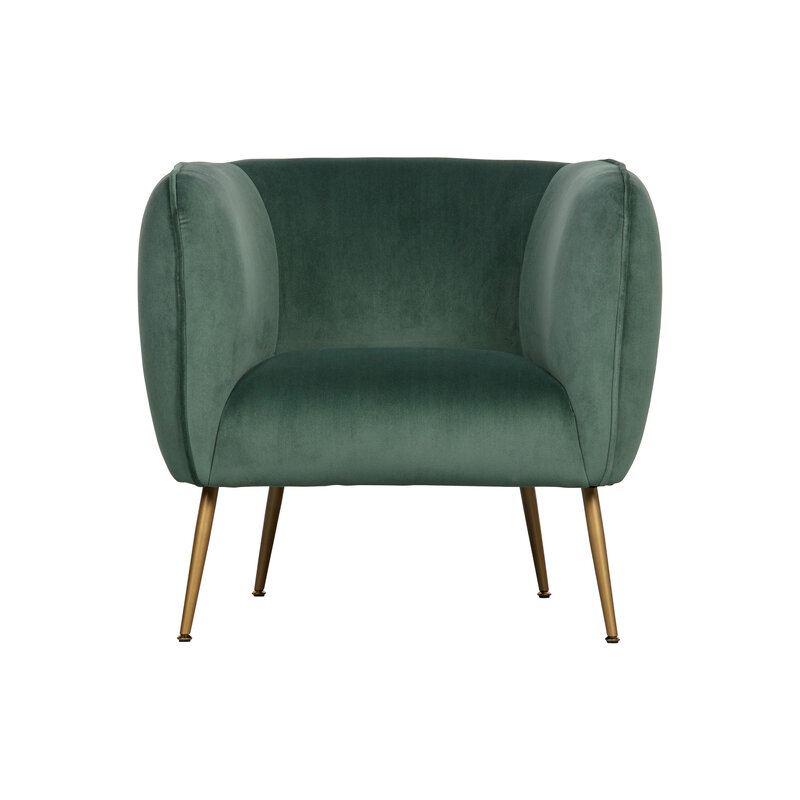 WOOOD-collectie Scout Fauteuil Velvet Groen