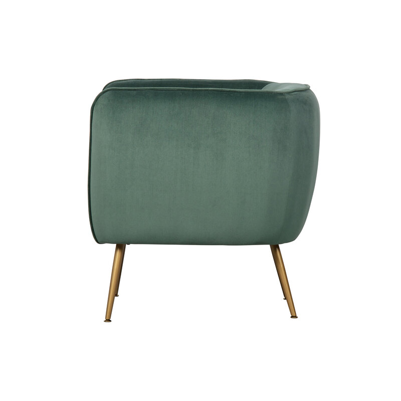 WOOOD-collectie Scout Fauteuil Velvet Groen