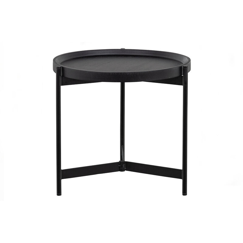 WOOOD-collectie Set V 2 - Lizzy Bijzettafel Mango Hout Zwart