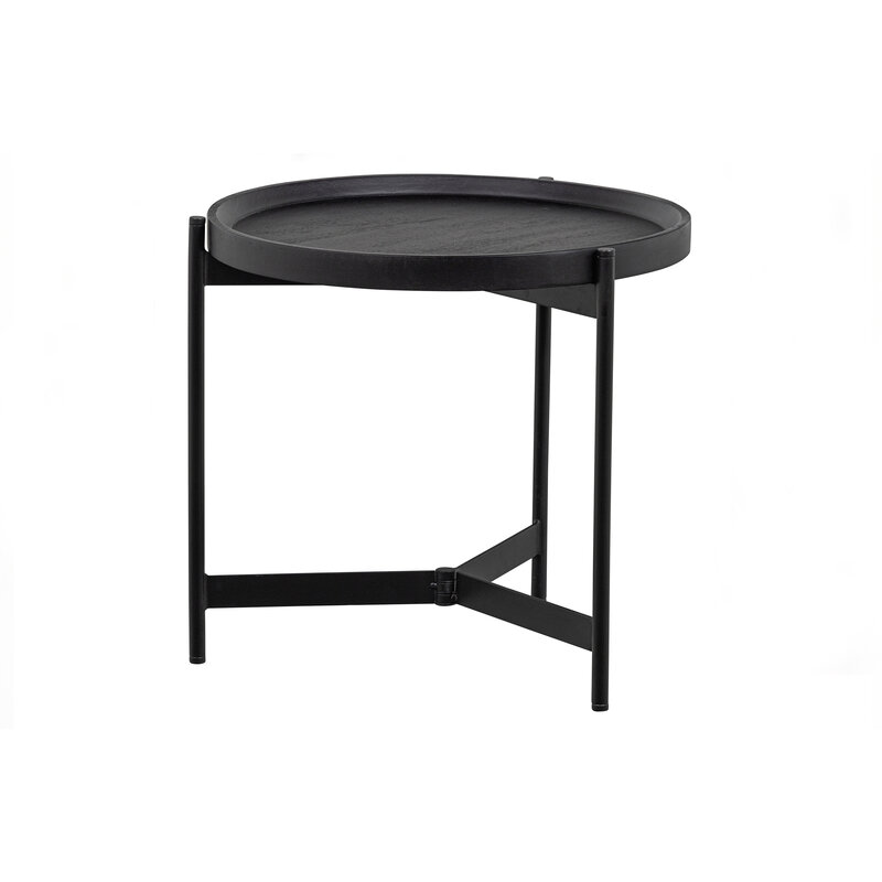 WOOOD-collectie Set V 2 - Lizzy Bijzettafel Mango Hout Zwart