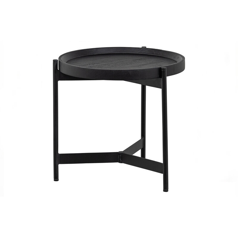 WOOOD-collectie Set V 2 - Lizzy Bijzettafel Mango Hout Zwart