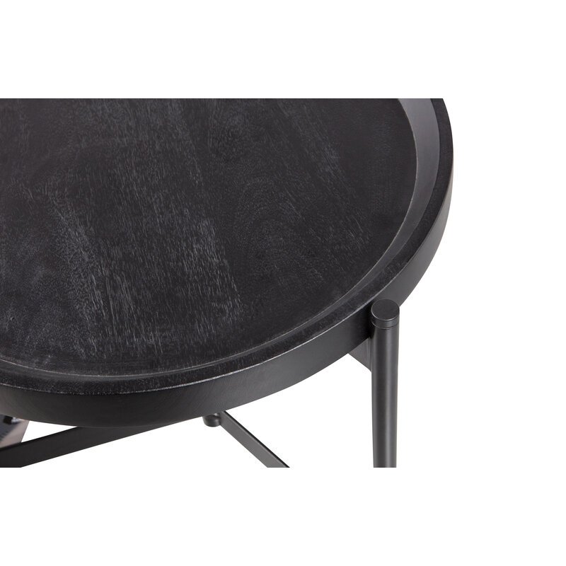 WOOOD-collectie Set Of 2 - Lizzy Side Table Mango Wood Black