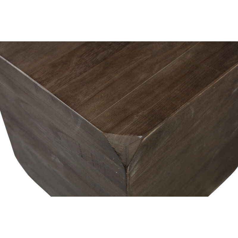 WOOOD Exclusive-collectie Lio Bijzettafel Hout Donkerbruin 46x46x46