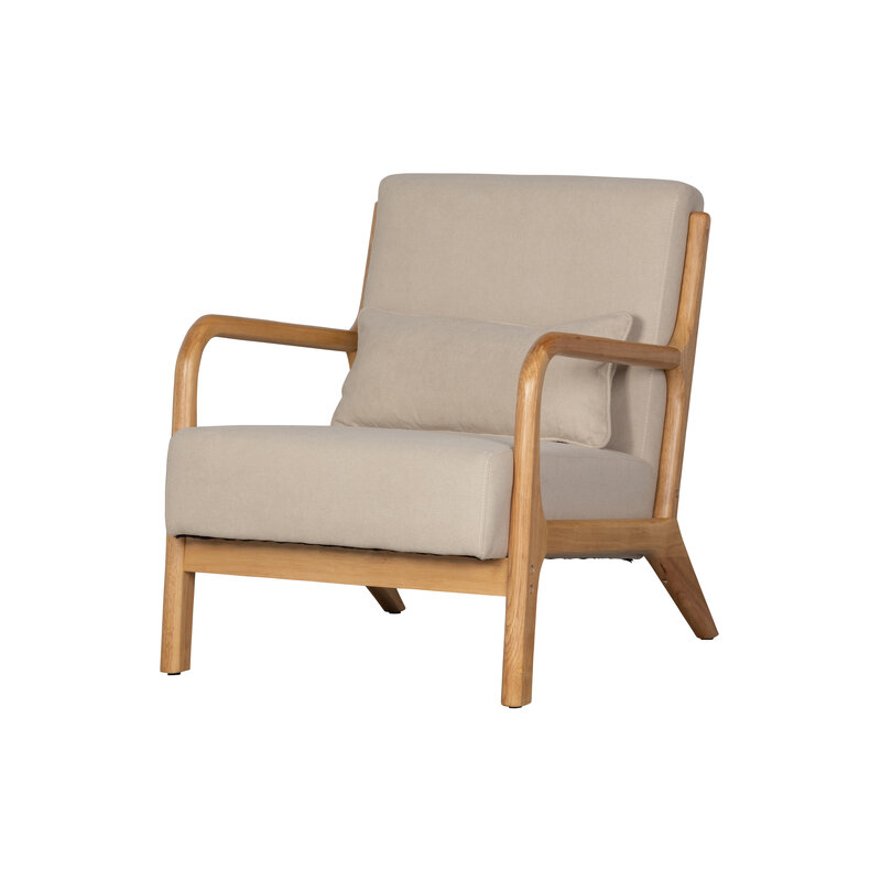 WOOOD-collectie Mark Fauteuil Geweven Stof Naturel