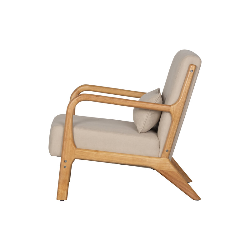 WOOOD-collectie Mark Fauteuil Geweven Stof Naturel