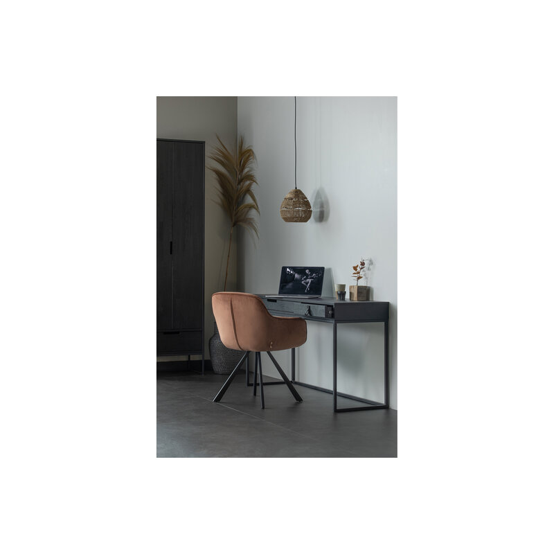 WOOOD-collectie Silas Hoge Kast Essen Blacknight [fsc]