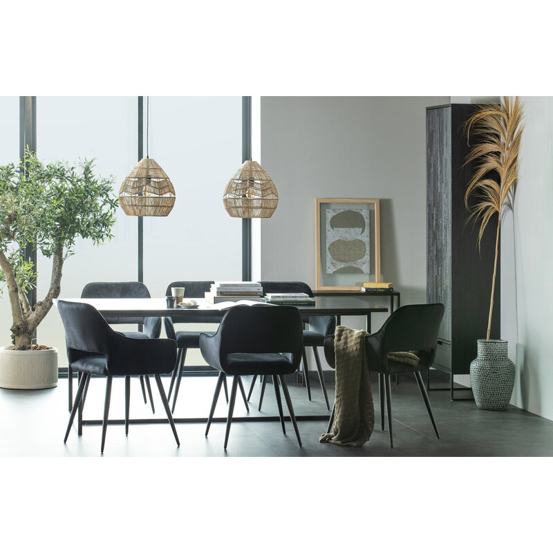 WOOOD Exclusive-collectie Silas Hoge Kast Essen Blacknight [fsc]