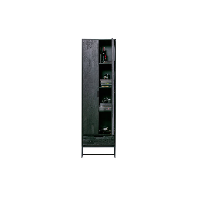 WOOOD-collectie Silas Hoge Kast Essen Blacknight [fsc]