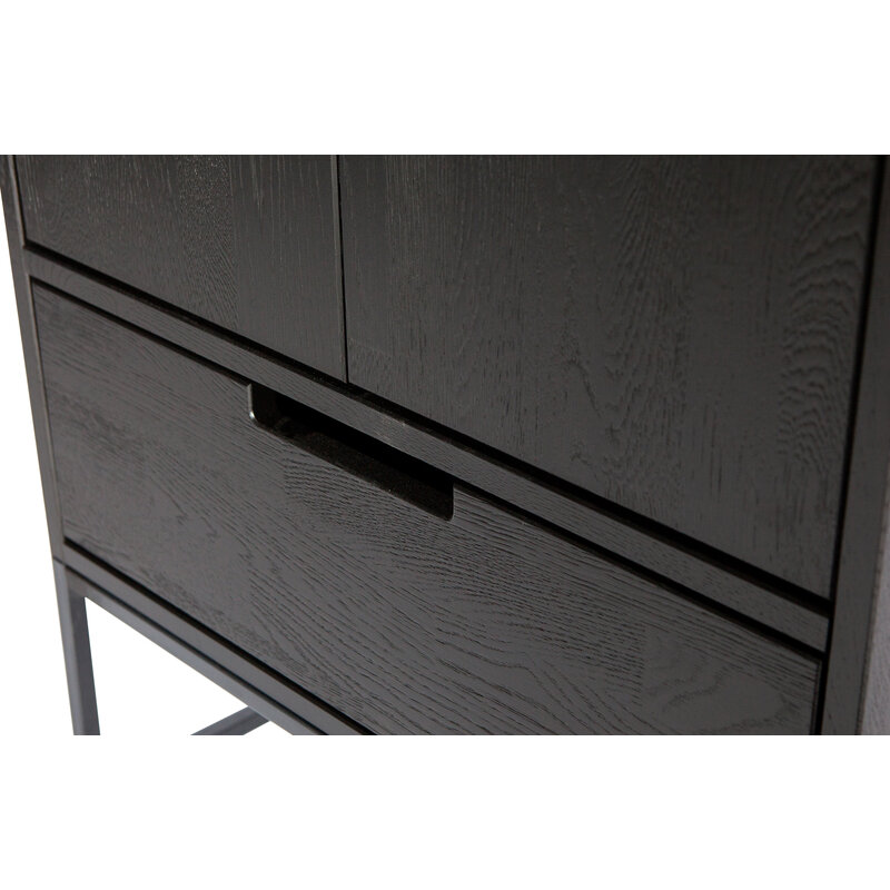 WOOOD-collectie Silas Hoge Kast Essen Blacknight [fsc]