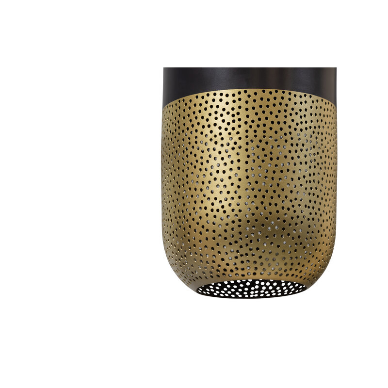 WOOOD-collectie Tirsa Hanglamp 46cm Metaal Zwart Brass