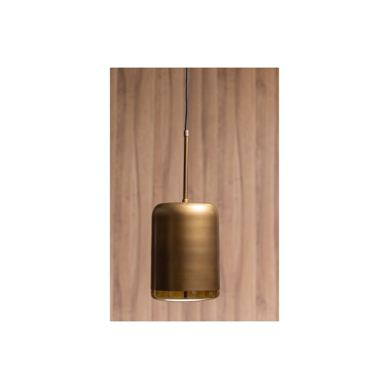 WOOOD-collectie Safa Hanglamp Verticaal Metaal Glas Brass