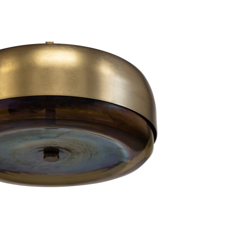 WOOOD Exclusive-collectie Safa Hanglamp Horizontaal Metaal Glas Brass