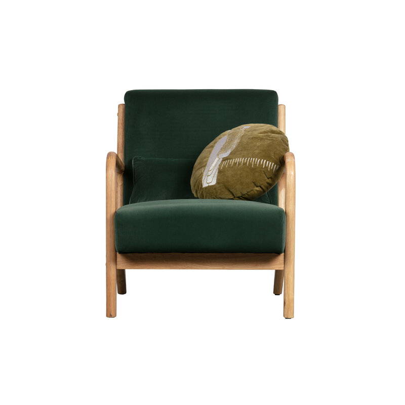 WOOOD-collectie Mark Armchair Velvet Green
