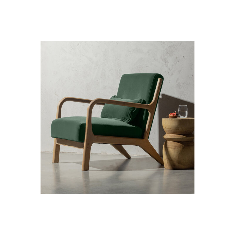 WOOOD-collectie Mark Armchair Velvet Green