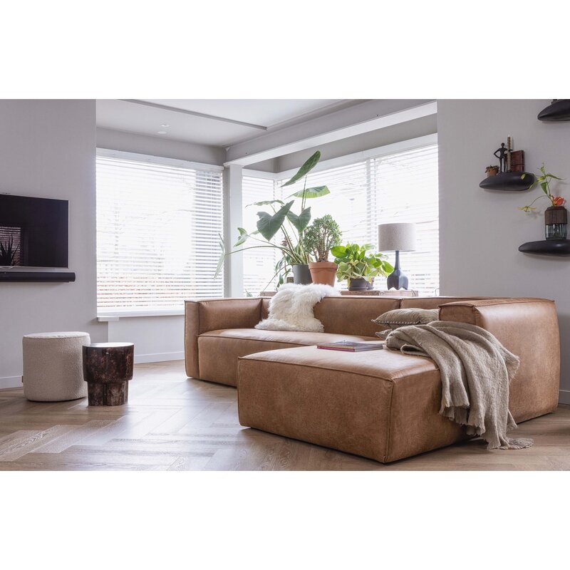 WOOOD-collectie Bean Corner Sofa Right Cognac