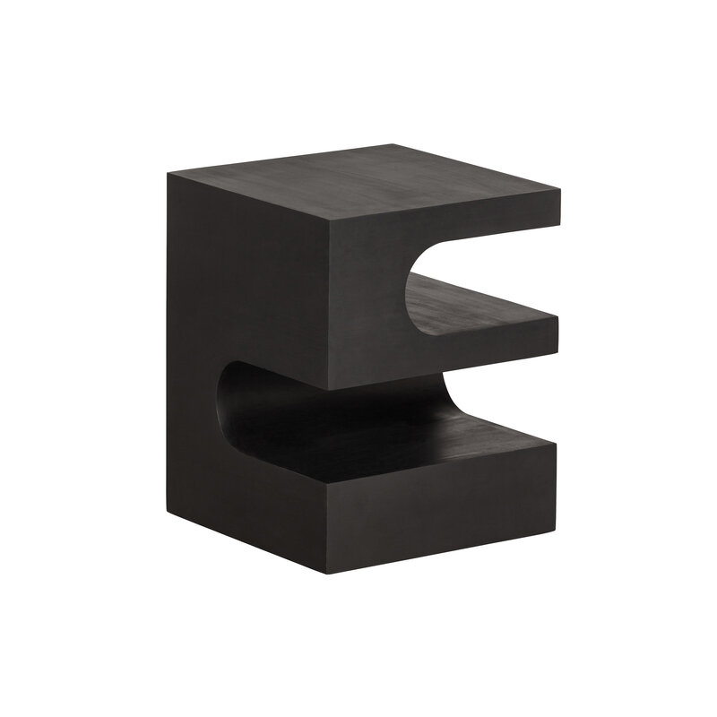 WOOOD-collectie Toma Bijzettafel Mango Hout Zwart