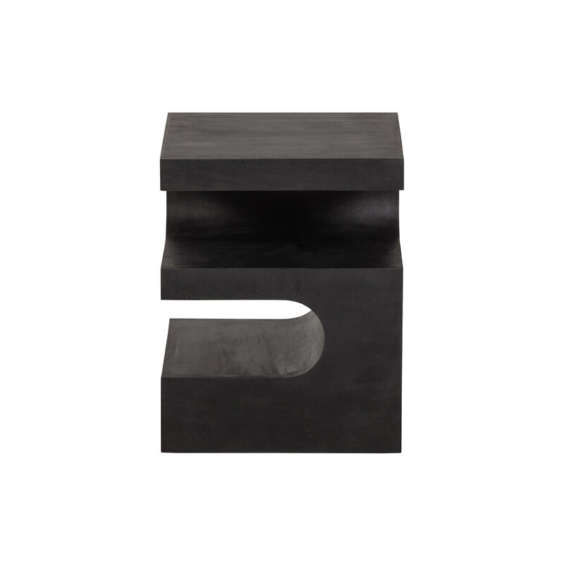 WOOOD-collectie Toma Bijzettafel Mango Hout Zwart