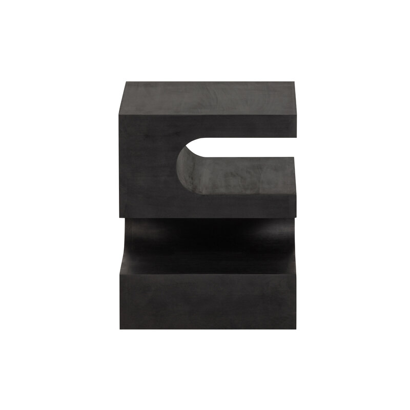 WOOOD-collectie Toma Bijzettafel Mango Hout Zwart