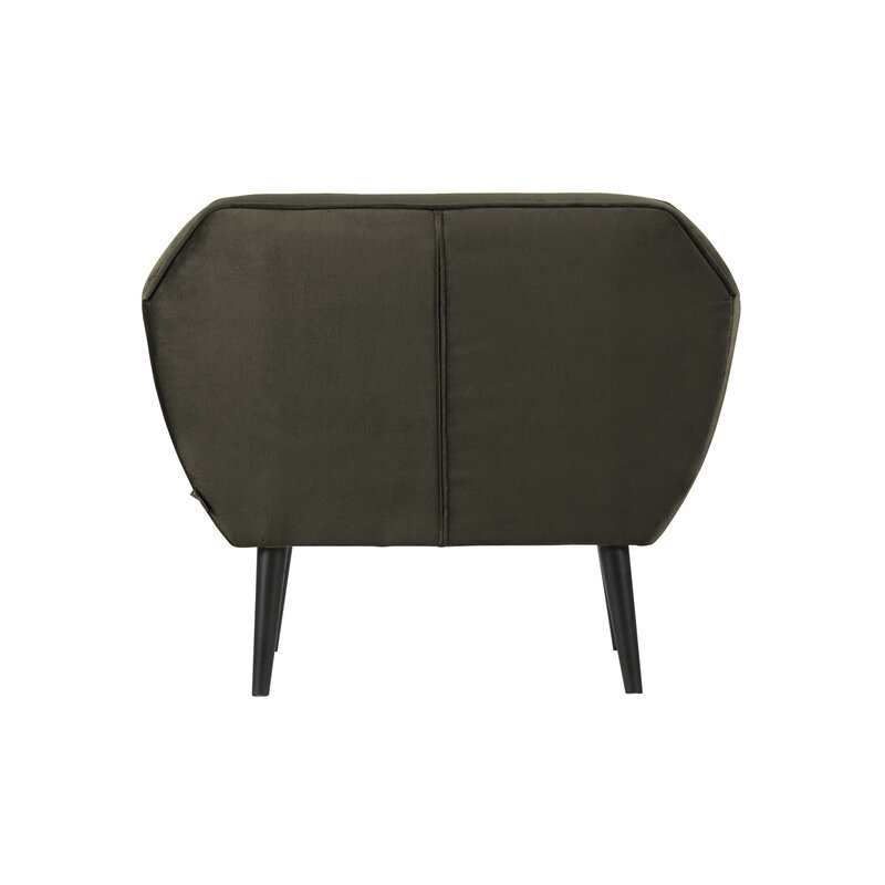 WOOOD-collectie Rocco Fauteuil Fluweel Warm Groen