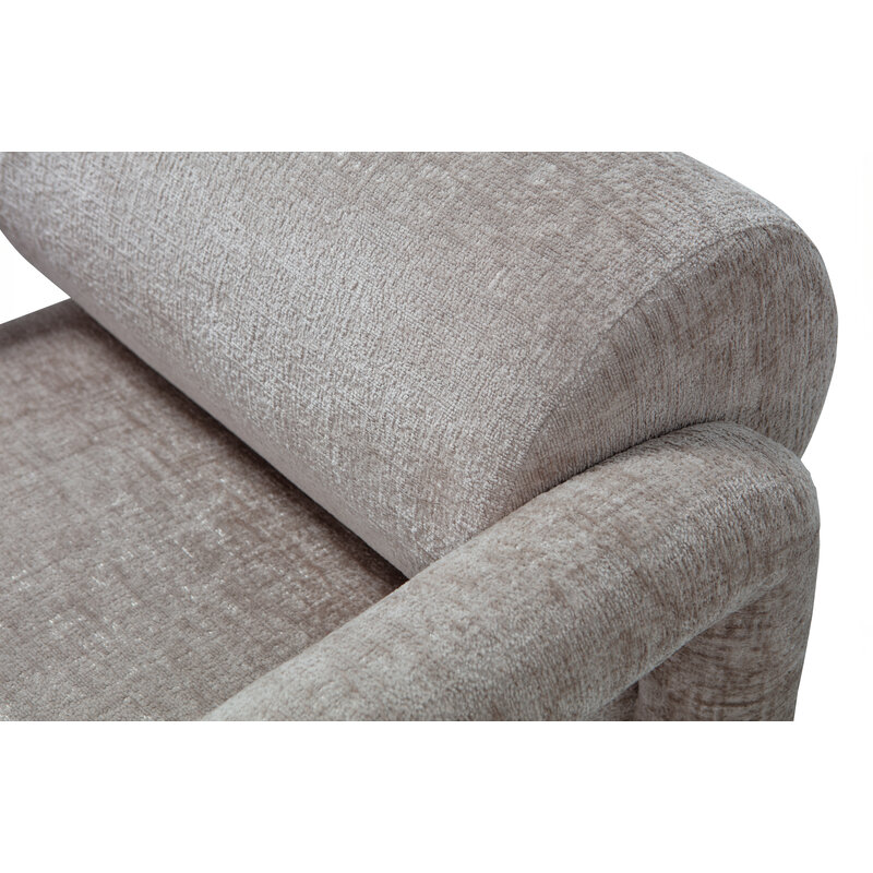 WOOOD-collectie Lenny Fauteuil In Grove Textuur Zand
