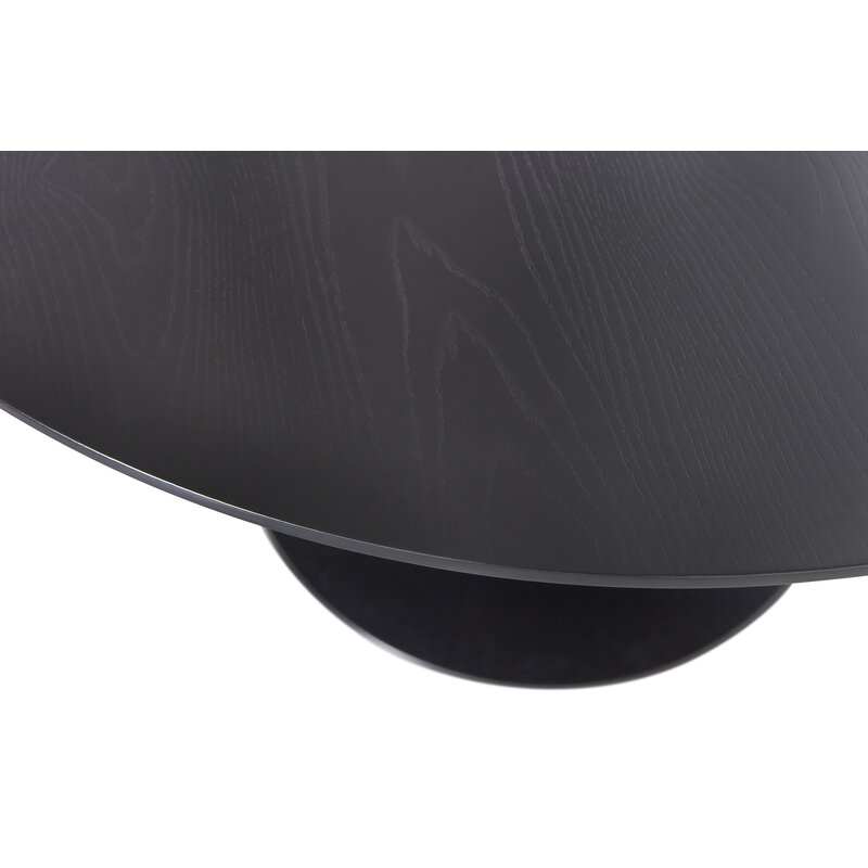 WOOOD-collectie Sammy Eettafel Trompetvoet Rond Mdf Zwart Ø120cm