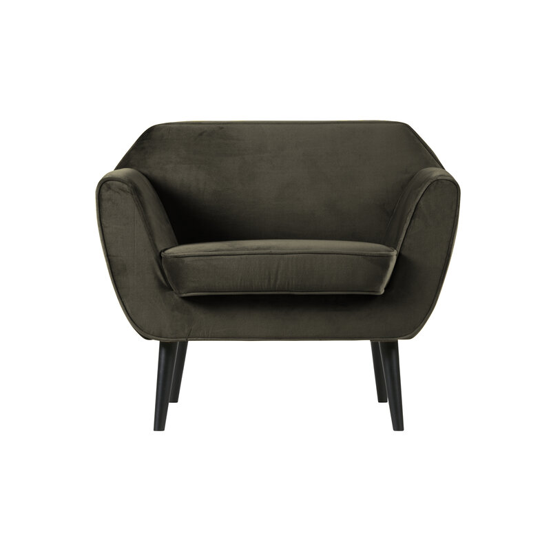 WOOOD-collectie Rocco Fauteuil Fluweel Warm Groen