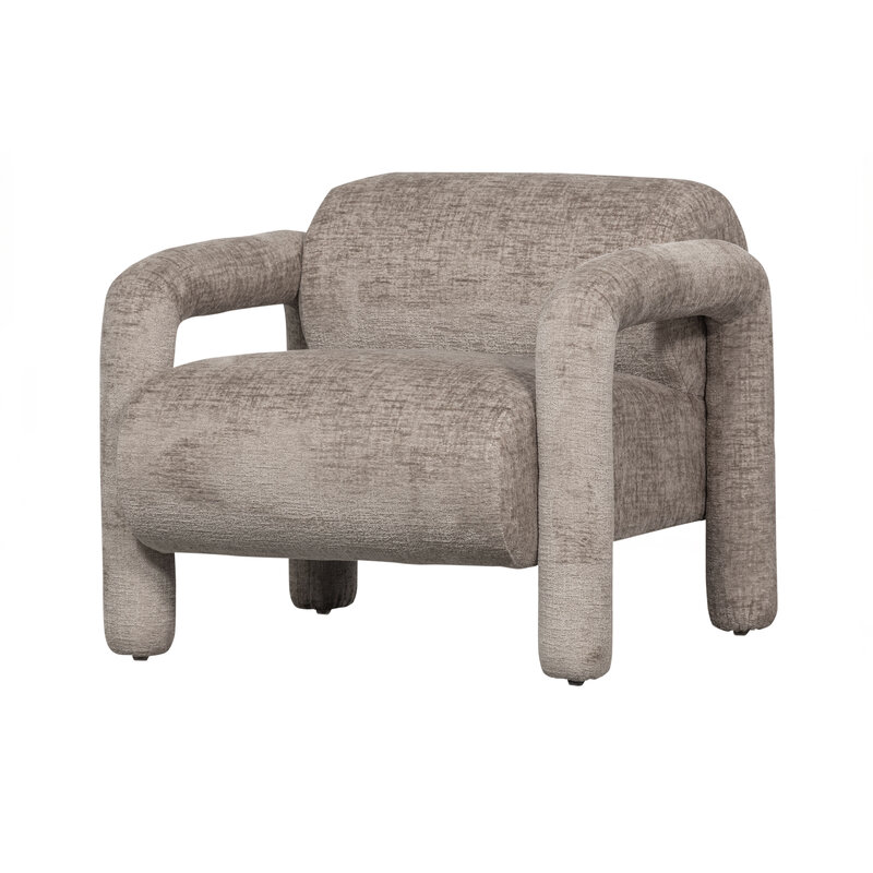 WOOOD-collectie Lenny Fauteuil In Grove Textuur Zand