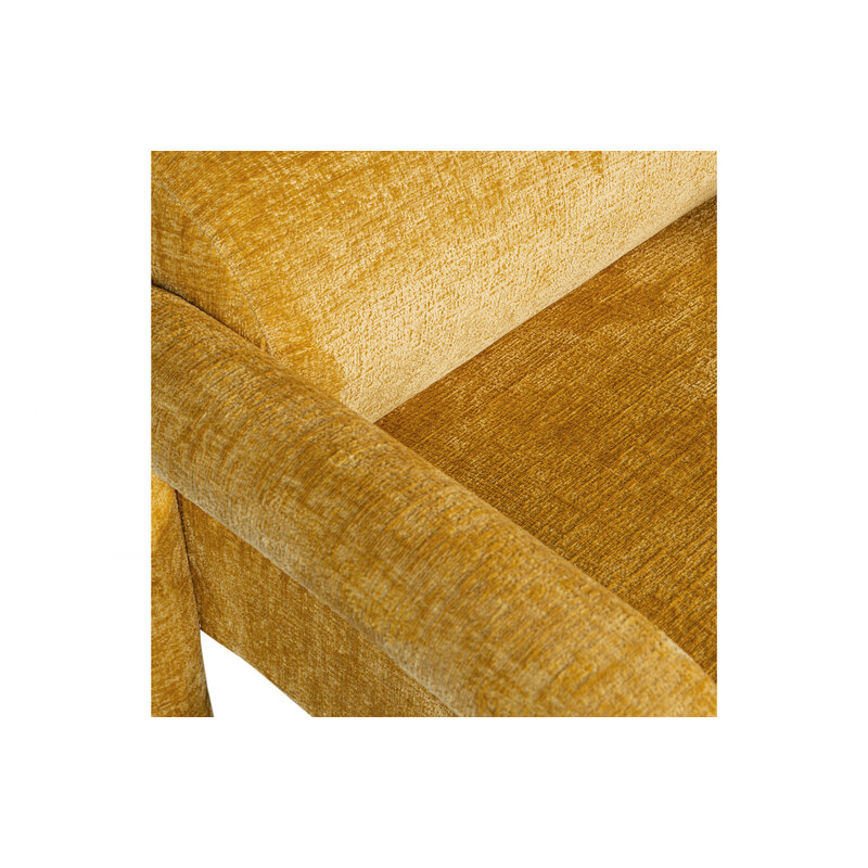 WOOOD-collectie Lenny Fauteuil In Grove Textuur Goud/geel