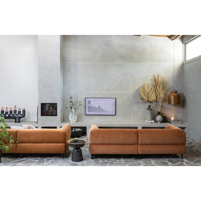 WOOOD-collectie Lloyd 4-seater Washed Velvet Cinnamon