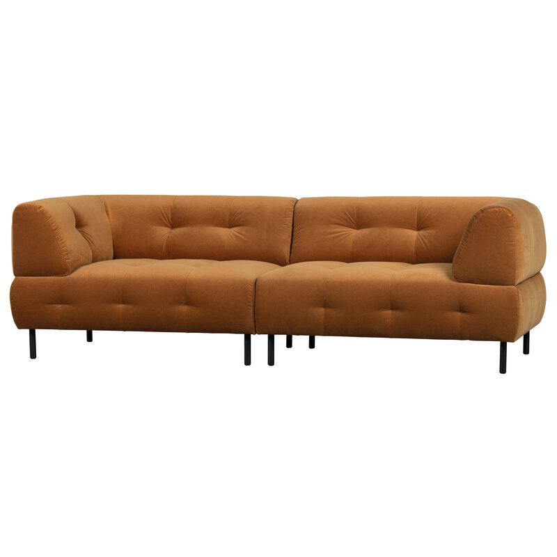 WOOOD-collectie Lloyd 4-seater Washed Velvet Cinnamon