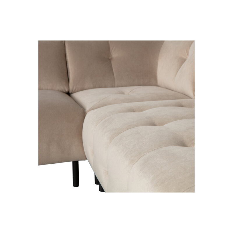 WOOOD-collectie Lloyd Hoekbank Links Gewassen Fluweel Sea Salt