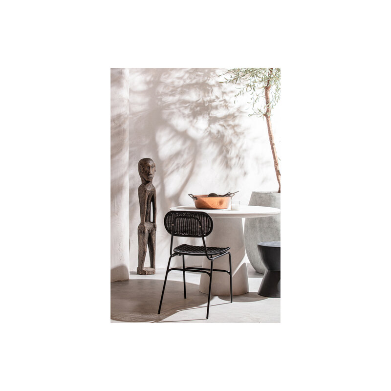 WOOOD-collectie Damon Dining Table White 76xØ100