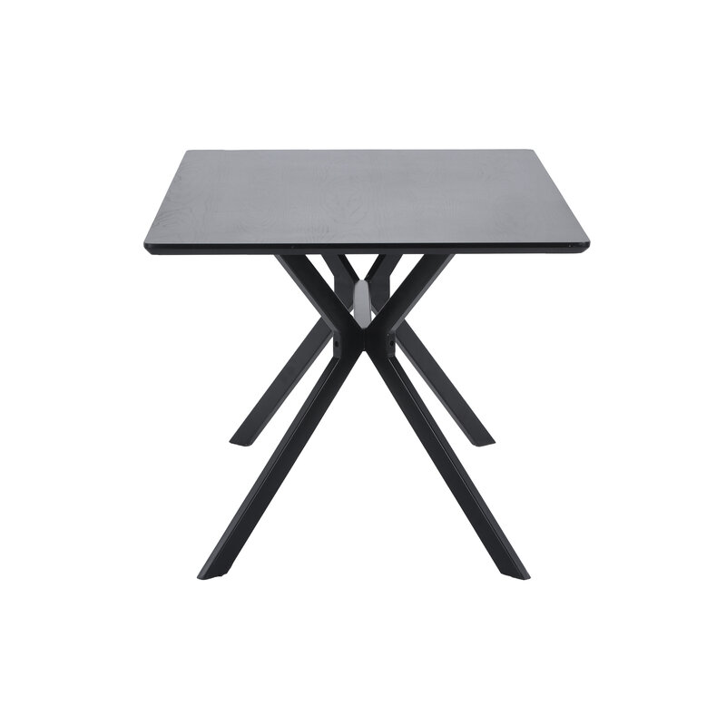 WOOOD Exclusive-collectie Bruno Dining Table Rectangle Mdf Black 160x90cm
