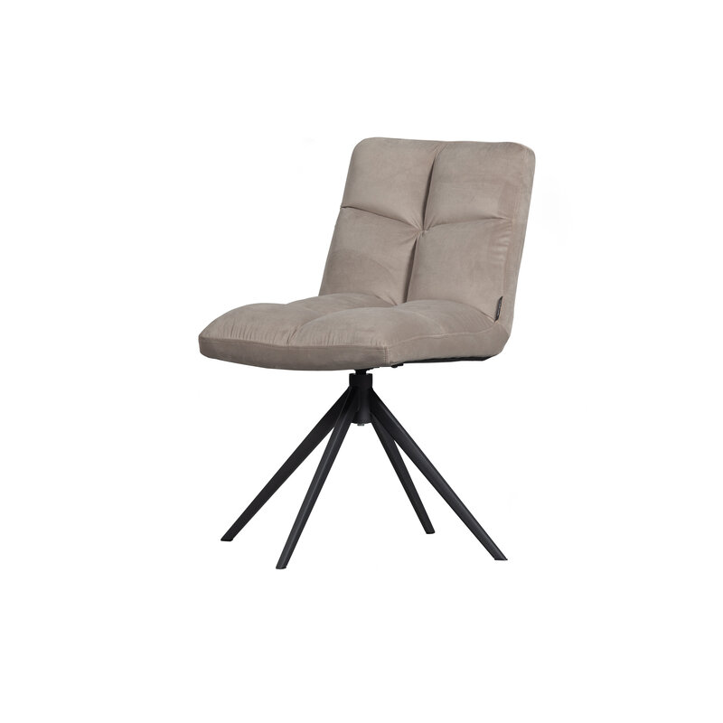 WOOOD-collectie Vinny Draaistoel Velvet Zand