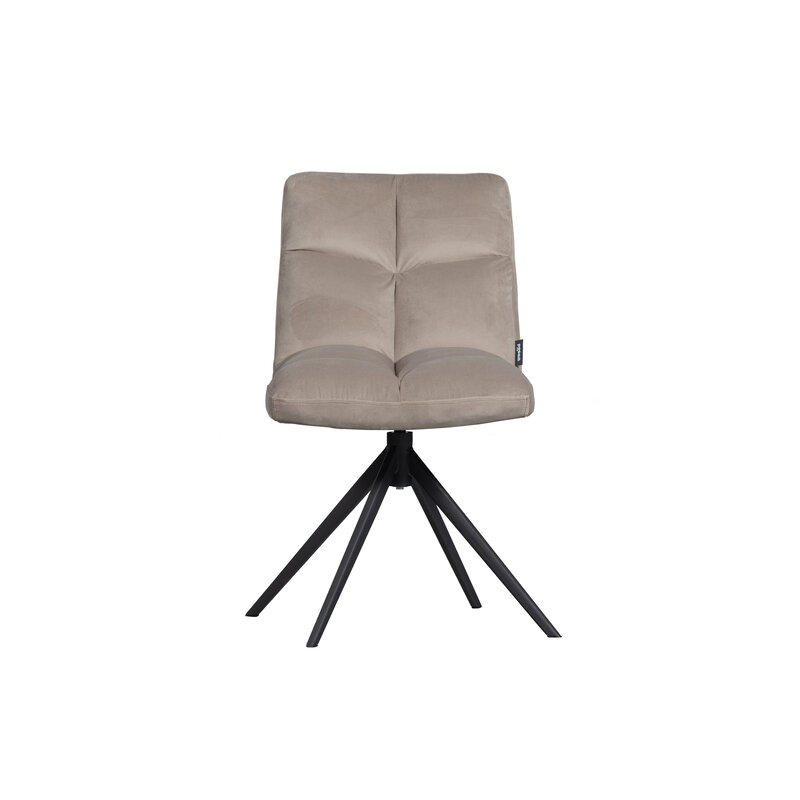 WOOOD-collectie Vinny Draaistoel Velvet Zand