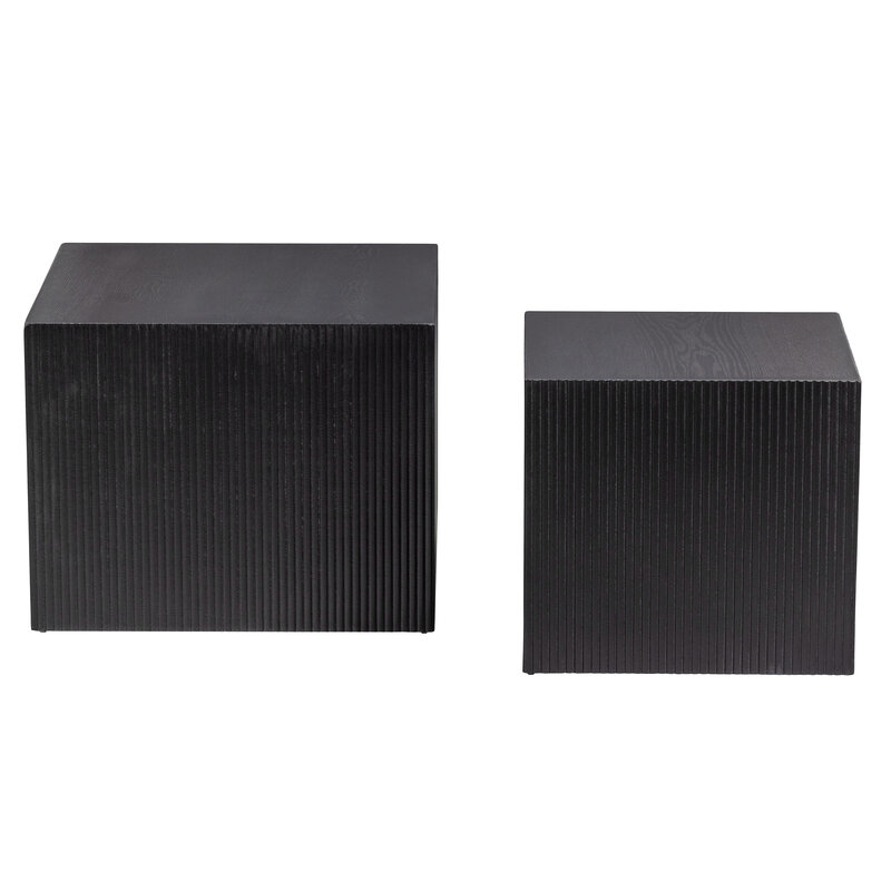 WOOOD Exclusive-collectie Set Of 2 - Sanne Sidetables Black