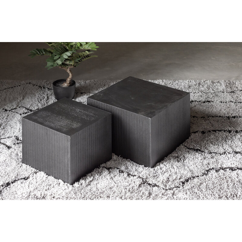 WOOOD Exclusive-collectie Set Of 2 - Sanne Sidetables Black