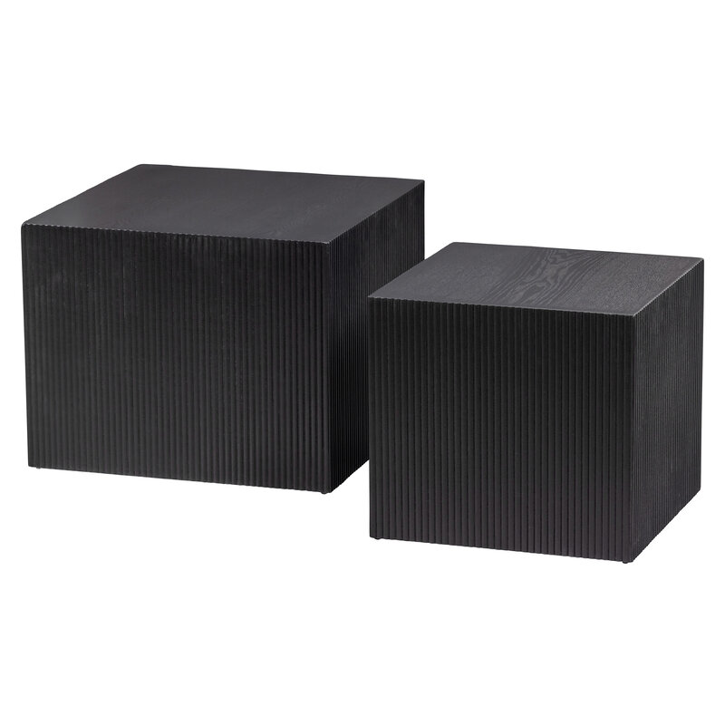 WOOOD Exclusive-collectie Set Of 2 - Sanne Sidetables Black