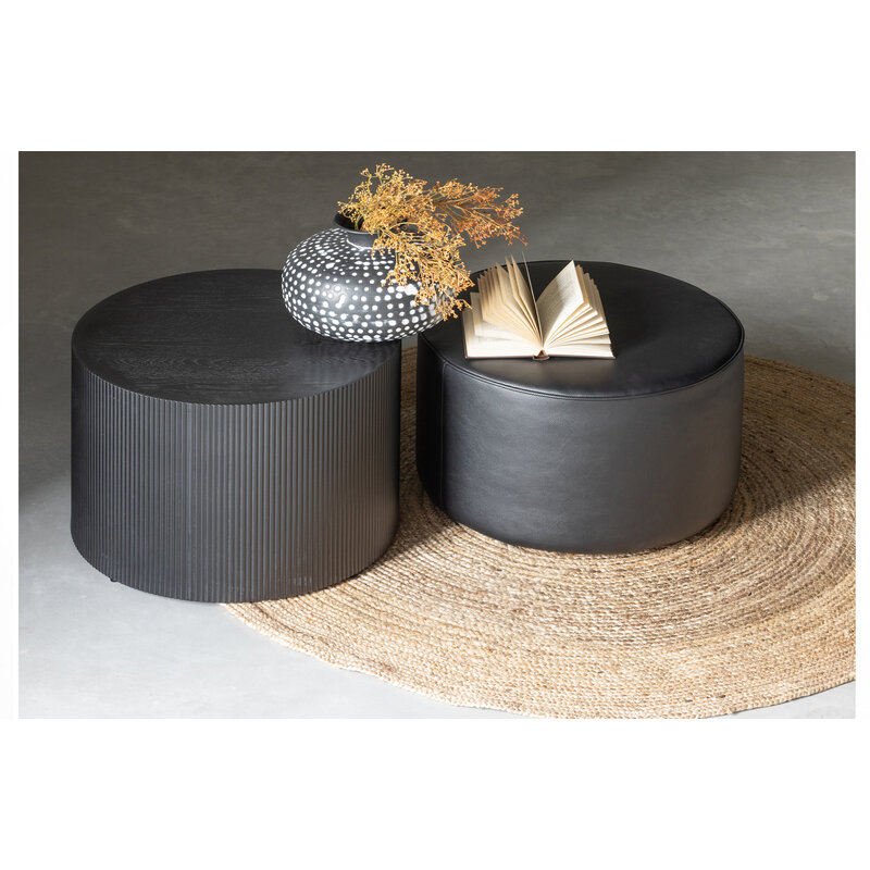 WOOOD Exclusive-collectie Sanne Sidetable Round Black