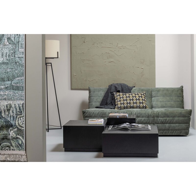 WOOOD-collectie Set V 3 - Pim Bijzettafels Hout Zwart