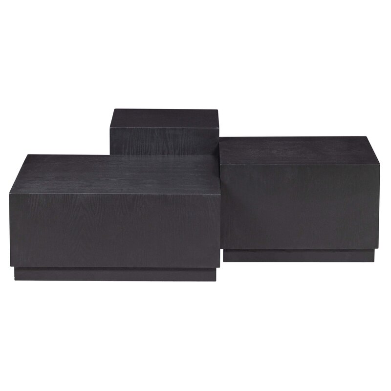 WOOOD-collectie Set Of 3 - Pim Sidetable Wood Black