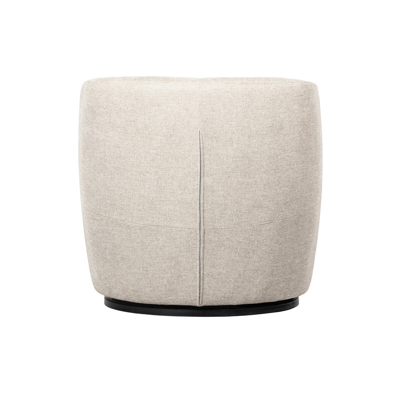 WOOOD-collectie Serra Draaifauteuil Geweven Stof Off White