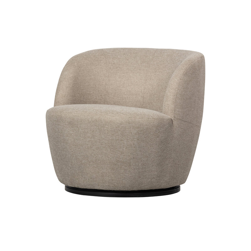 WOOOD Exclusive-collectie Serra Draaifauteuil Geweven Stof Zand