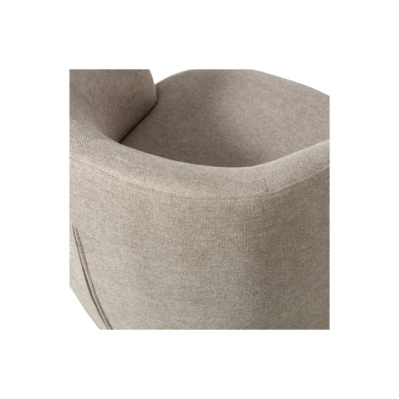 WOOOD-collectie Serra Draaifauteuil Geweven Stof Zand