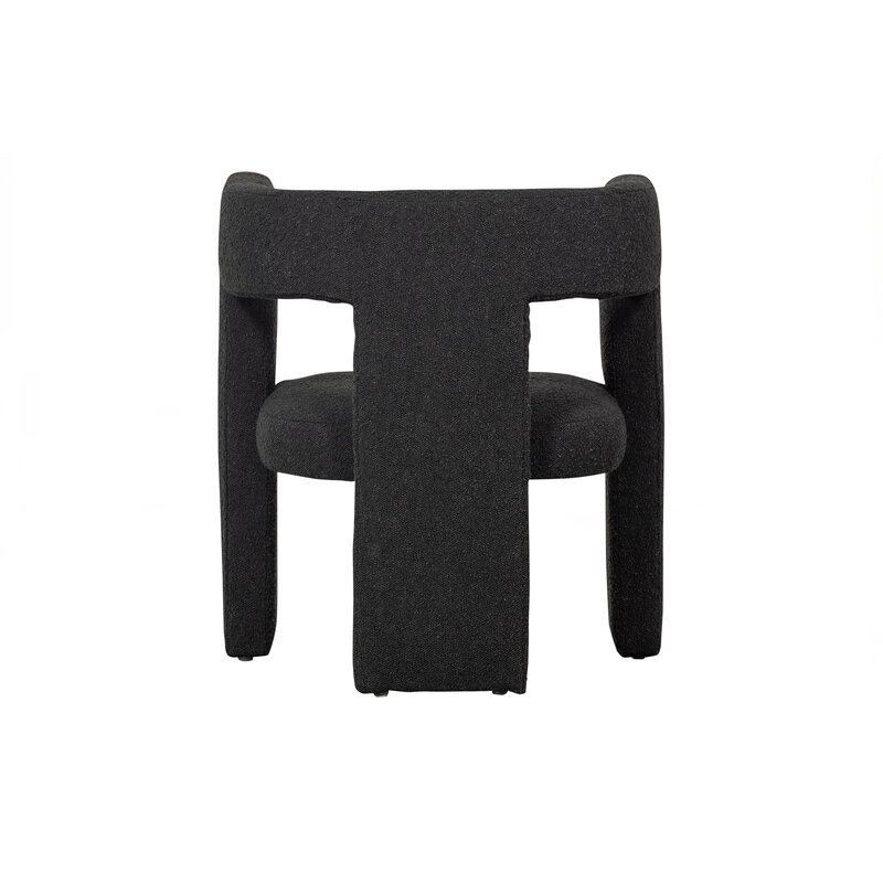 WOOOD Exclusive-collectie Tiwa Fauteuil BouclÉ Donkergrijs