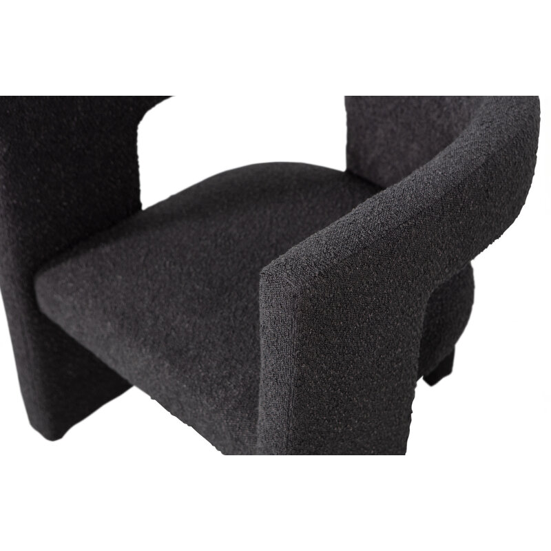 WOOOD-collectie Tiwa Fauteuil BouclÉ Donkergrijs